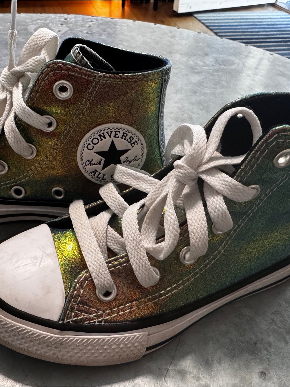Converse Black and White Junior Low Top Sneakers